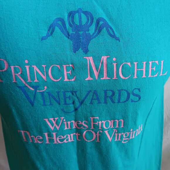 Single Stitch Hanes Beefy-T Prince Michel Vineyards Tee M 38-40 Cotton Crewneck - Picture 1 of 6
